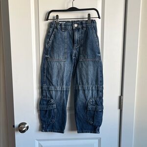 Zara Kids Navy Blue Cargo Jeans